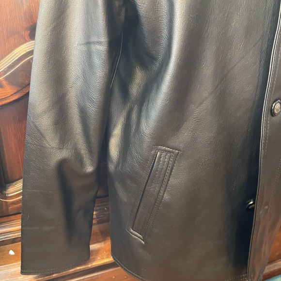 TWO DAYS SALE 👔👔👔 $89 Emporio & Co leather jacket. Brand New. Very elegant. - Picture 6 of 13